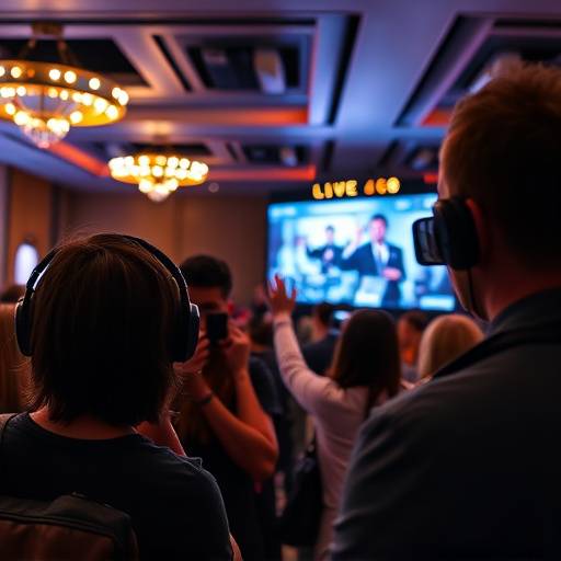 Captura de una transmisi贸n en vivo de un evento corporativo