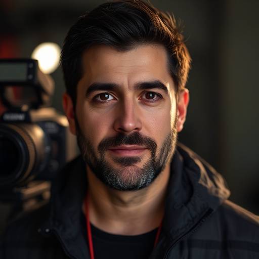 Retrato de Javier Gomez, Director de Filmaci贸n, enfocado y profesional